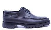 Black Leather Boat Shoe US 10.5