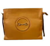 German Fuentes Leather Shoulder Bag (saddle)