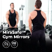 36" x 60" Frameless Gym Mirror Kit - Single Panel