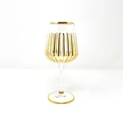 24K Gold Murano Wine Glass, 13oz. — Poppi Italian Leather