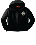 Cornerstone Washed Duck Cloth Insulated Hooded Work Jacket- Graham