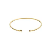 24K Gold Adjustable Thin Hammered Bangle