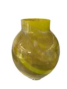 Large Yellow Blown Glass Vase