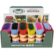 12Pk Bright Color Assorted Poly Bristle Brush Med