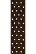 Brown Swiss Dot Grosgrain Ribbon to Wrap Inviatations
