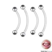 14G Snake Eye Steel Tongue Barbell