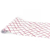 Bahama Court Red and White Trellis 12' Paper Table Runner