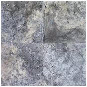 12×12 Silver Honed and Filled