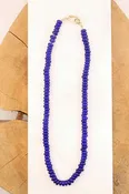 17" Blue Thai Java Bead Necklace (y10215B)