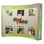 10' Fabric Pop Up Curve Trade Show Display