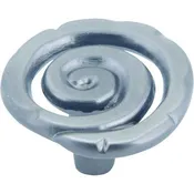 Atlas Homewares 140-P 1-1/2in (38mm) Scroll Pewter Round Knob