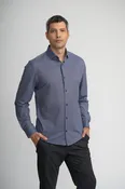 APEX - Dark Blue Micro Stripe Shirt