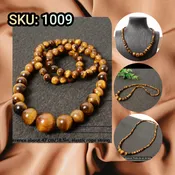 SKU: 1009 Natural Tiger Eye Bead Necklace
