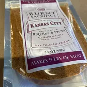 Burnt sacrifice, Kansas City, barbecue rub and spice