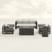 Alora 5-Seater Patio Set with Fire Table