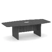 6' Boat Shape Conference Table Coastal Gray
