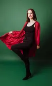 Aarya Embroidered Red Duster