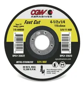 CGW 36255 4-1/2 x 1/4 Type 27, FAST CUT A24R - METAL