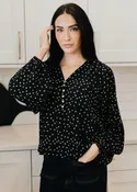BOHO BUTTON BLOUSE IN HIDDEN GARDEN