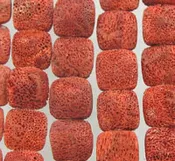 10mm Red Sponge Coral Beads