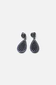 Caviar Teardrop Earrings
