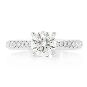 1ct Round Natural Diamond Solitaire Engagement Ring