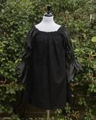 Black Bubble Sleeve Chemise