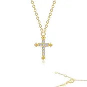 0.07 CTW Cross Necklace