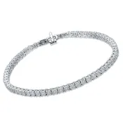 4ctw IGI Certified Lab Grown Diamond Platinum 4 Prong Round Tennis Bracelet