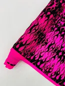 Flame Fabric, Black Flocked Power Mesh With Glitter, 58" Wide| Cosplays| Burning Man.