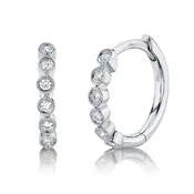 0.11CT 14K W/G DIAMOND HUGGIE