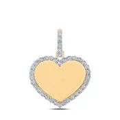 10kt Gold Diamond Memory Heart Pendant 1/10 Cttw