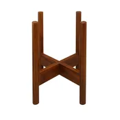 10” Mid-Century Modern Wood Plant Display Stand (Plant and Pot NOT Included)