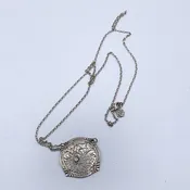 925 Sterling Silver Floral Pendant Necklace With Chain