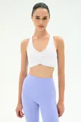 Airweight Bra with Ruching - White