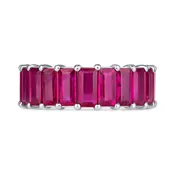 Baguette-Cut Ruby Eternity Band