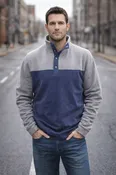 Banana Boat Men UPF 50+ 2 Tone Pollar Fleece Jacket With Snaps
