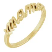 10K Yellow Gold Mama Ring