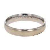 10K White Gold Band Ring