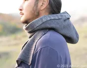 Altalun Hooded Scarf - Sustainable Elegance in Creamy White and Beige
