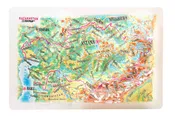 Kazakhstan Raised Relief Map, Souvenir size