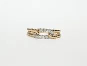 Braided Hook Diamond Ring