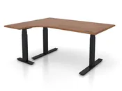 Adjustable Height Left 48"x60" Ergonomic Office Desk - Warm Honey