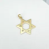 14KT Yellow Gold Star of David Pendant