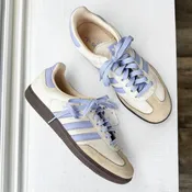 Adidas Samba Periwinkle Stripe Sneakers, 7.5