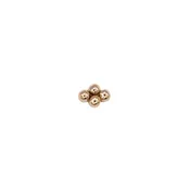 4-ball diamond threadless end in 14k rose gold