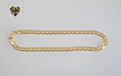 (1-0020) Gold Laminate - 4.5mm Curb Link Anklet - 10" - BGF