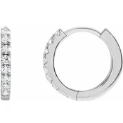 14k White Gold 0.37ctw Lab-Grown Diamond Huggie Hoops