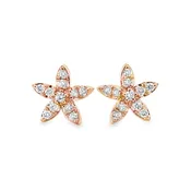 14K ROSE GOLD DIAMOND EARRINGS #150-00457