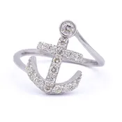 14k. 1/2 Carat Diamond Anchor Ring